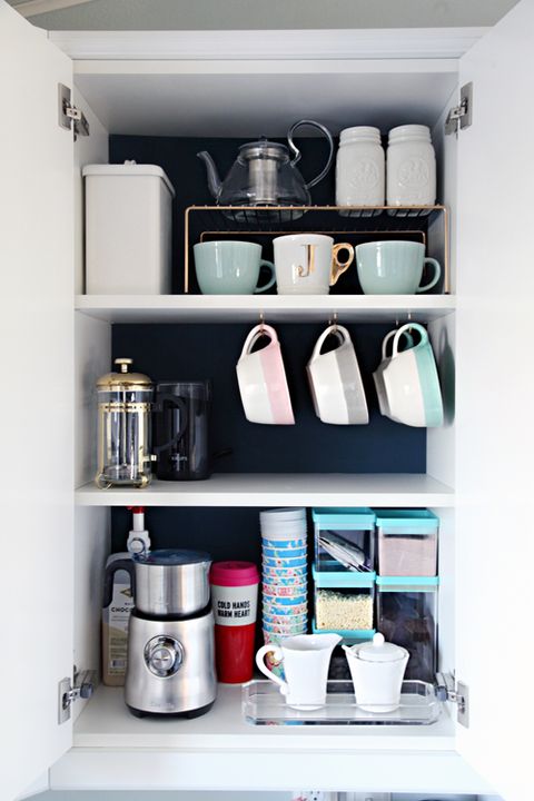 1. Use an organizer rack or shelf