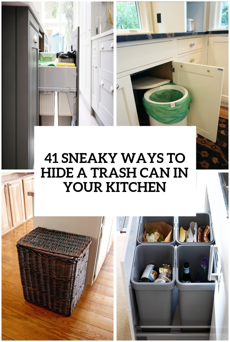 This is where to put a trash can in a small kitchen according to designers