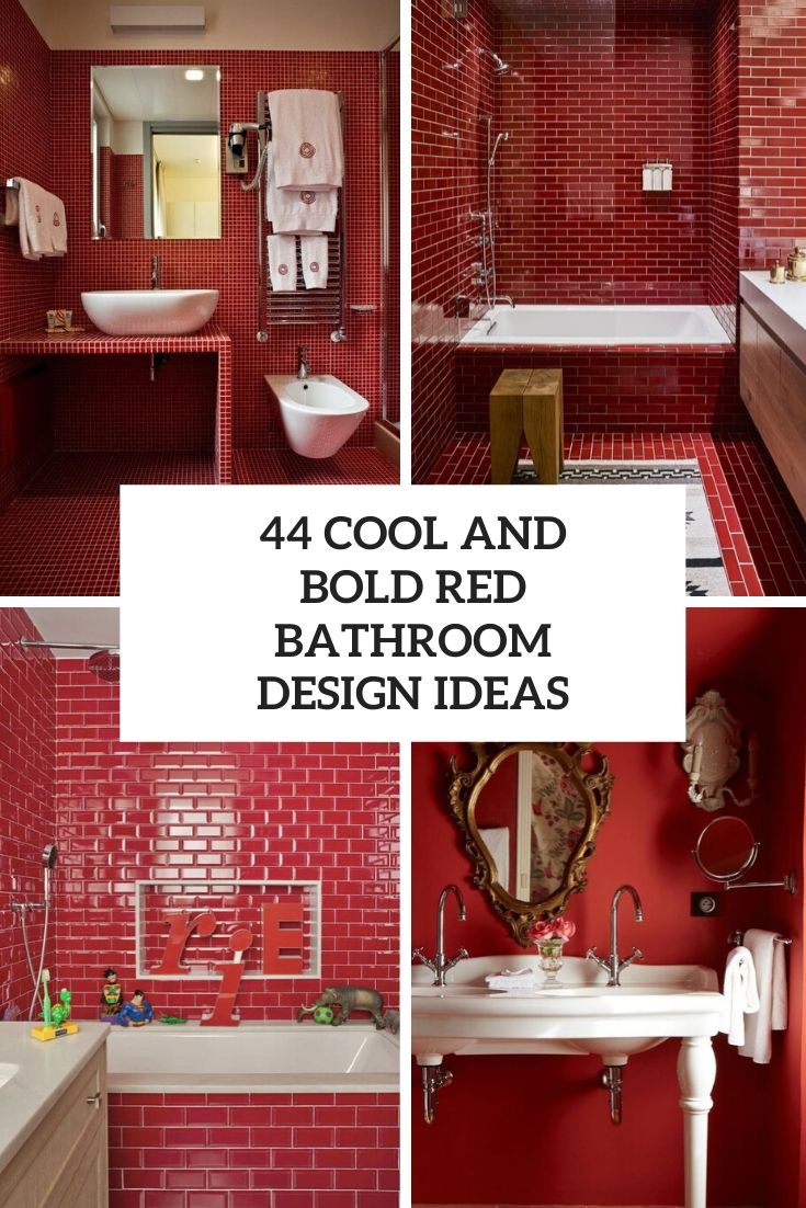 2. Ways to use bold red in your bathroom