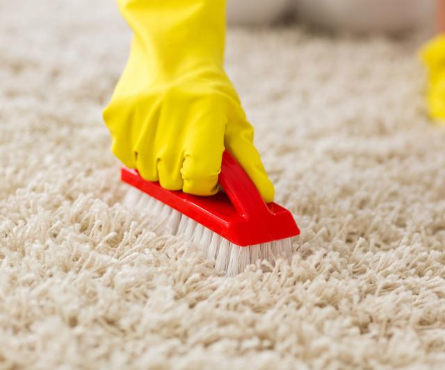 Using shaving foam to clean carpets