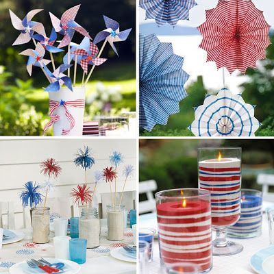 Are Labor Day decorations red white and blue