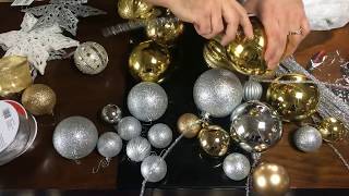1 Create an ornament cluster on garlands and trees