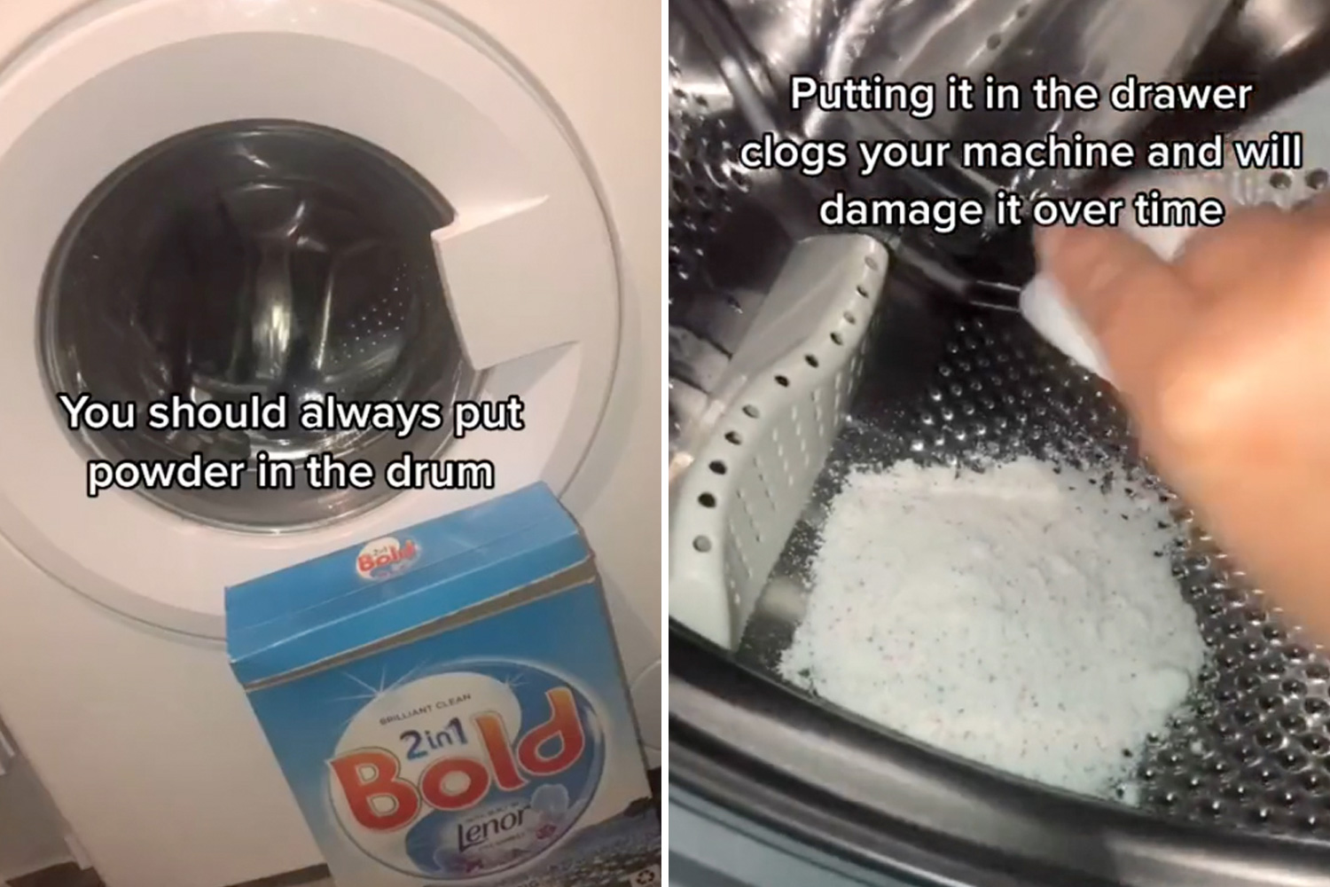 When to put liquid laundry detergent in the drawer