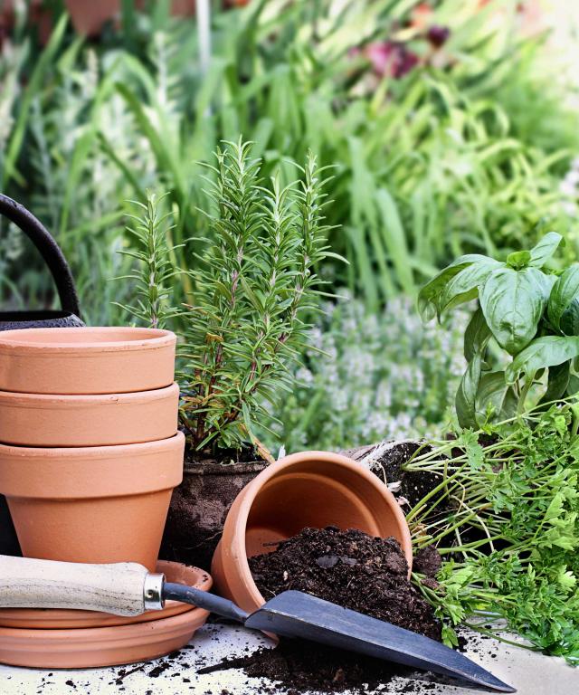 Why is potting soil important for herbs?
