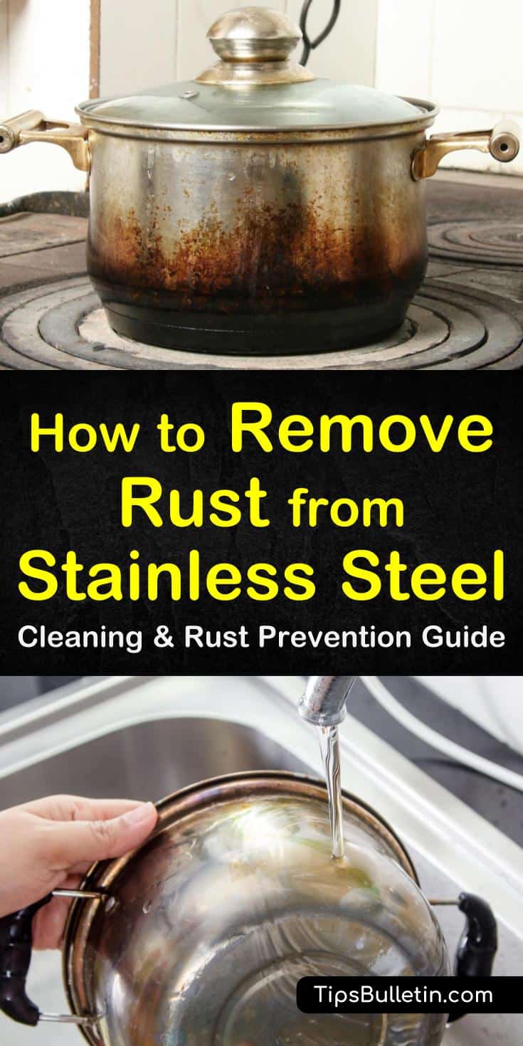 Does white vinegar remove rust from stainless steel?