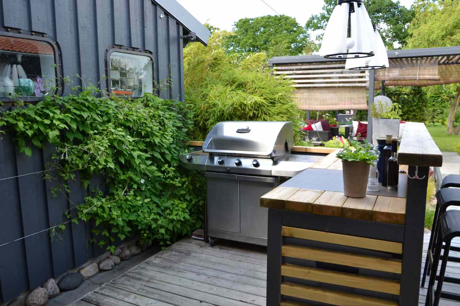 3 Use a pergola to house your grill station