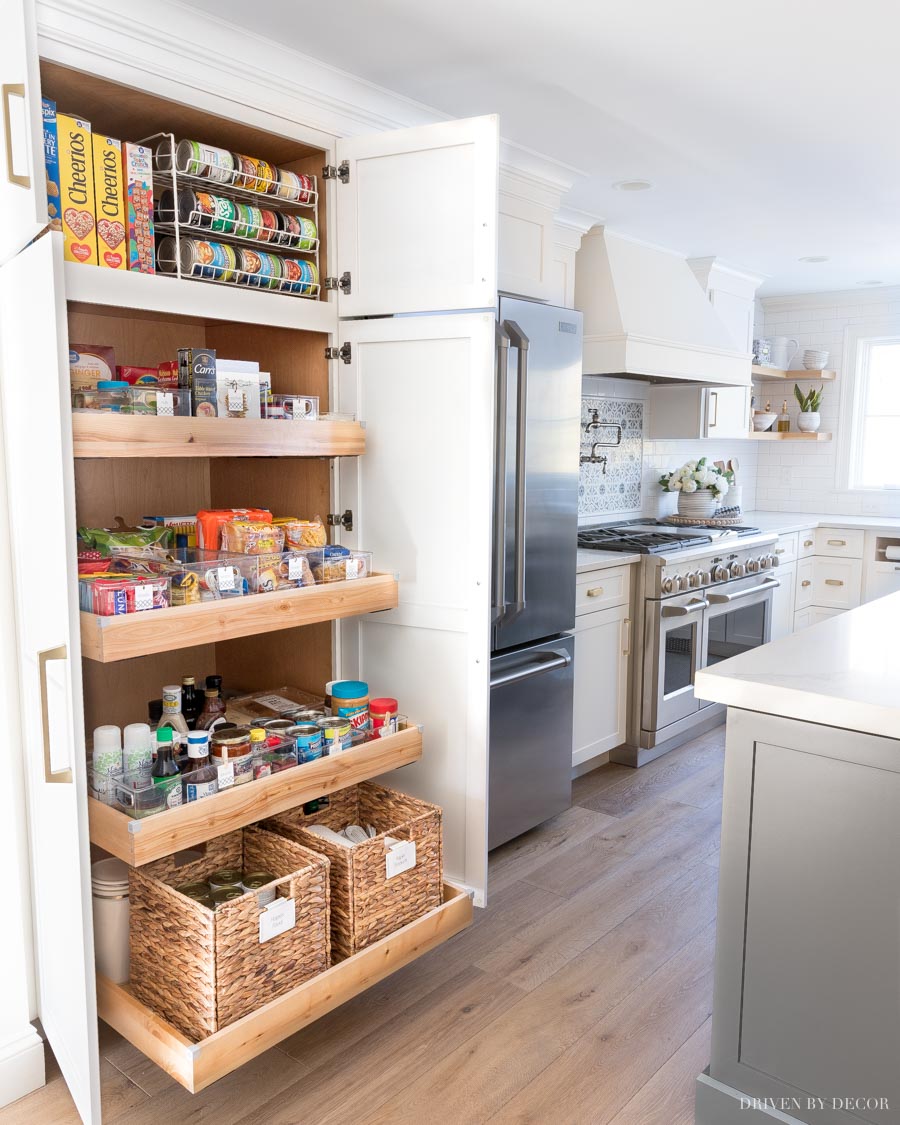 3. Maximize vertical space with shelf organizers