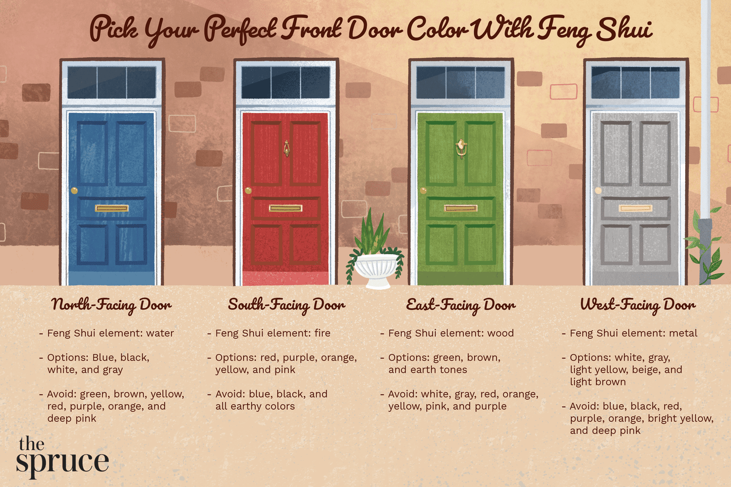 Feng Shui front door colors – 10 ways to use its principles when choosing a color scheme